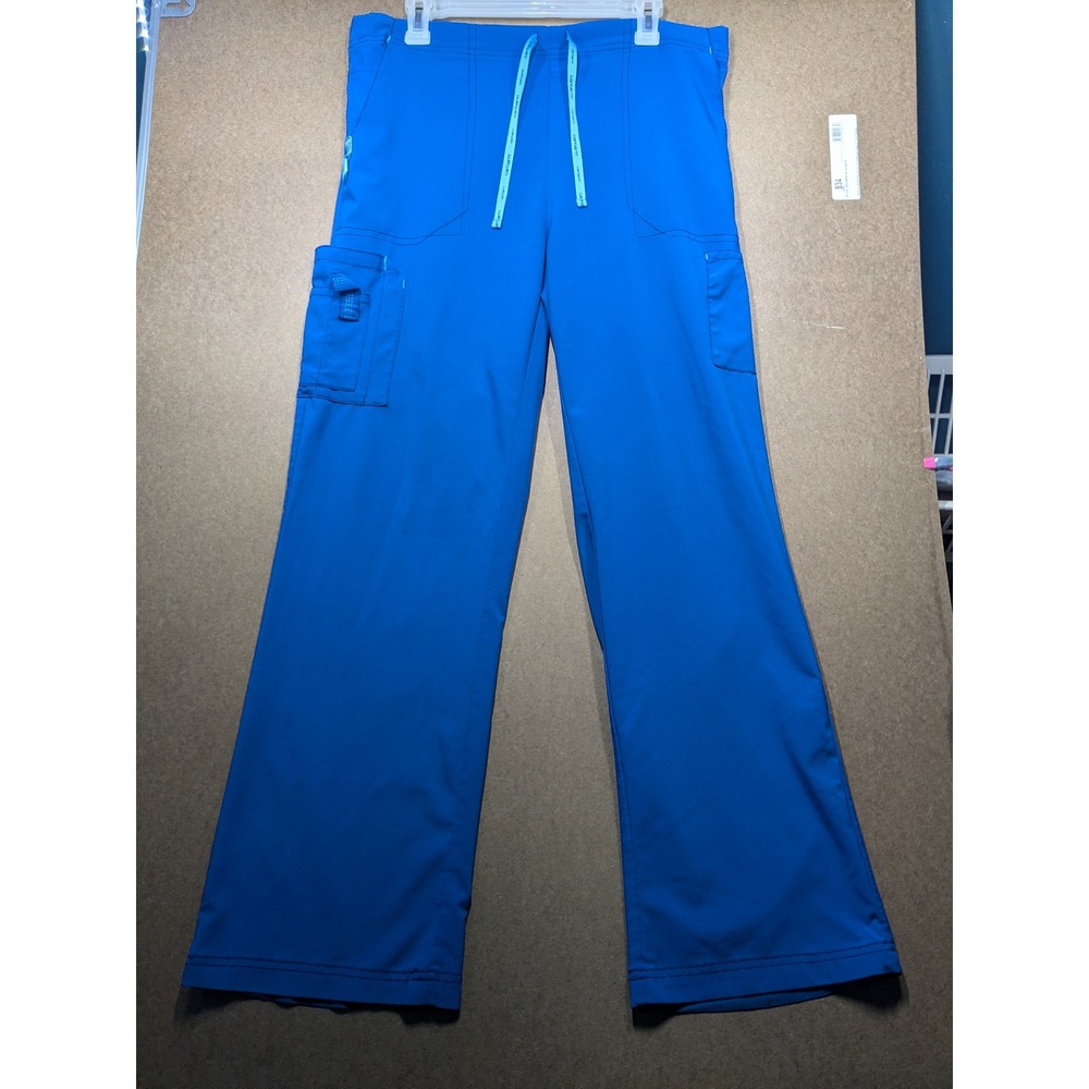 Carhartt Liberty Women Blue Cargo Scrub Pants Drawstring C52110 Large Regular